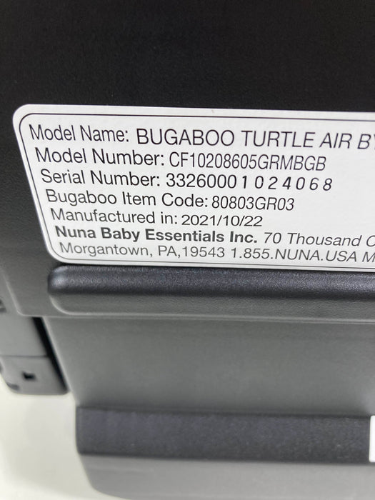 secondhand Bugaboo Turtle Air By Nuna Car Seat, 2021, Grey Melange