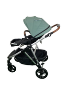 secondhand Mockingbird Single to Double Stroller, Silver with Penny Leather, Windowpane, Sage, 2024