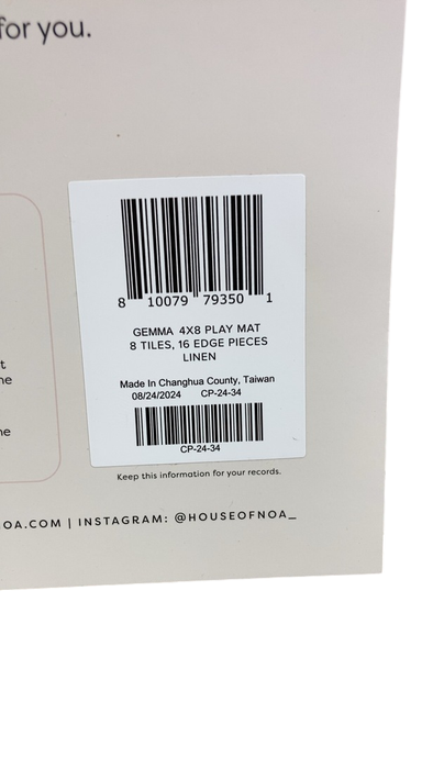 Shop House Of Noa Little Nomad Play Mat, Linen, Gemma, 4x8 at GoodBuy Gear