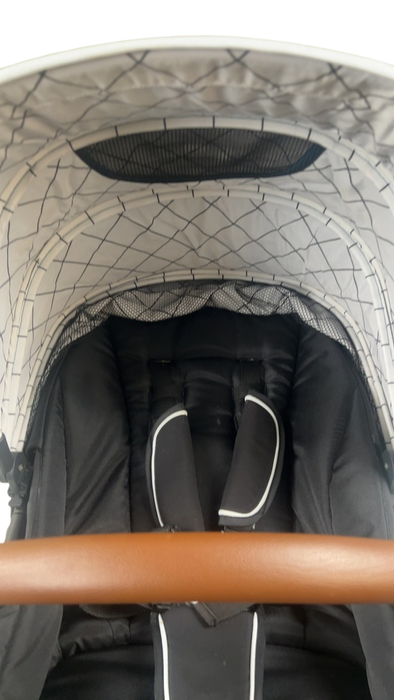 Shop Mockingbird 2nd Seat Kit with Extendable Canopy, Sea, Silver With Penny Leather, Windowpane at GoodBuy Gear