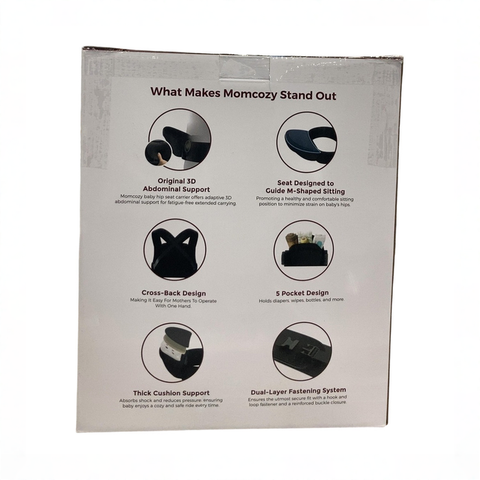 Shop Momcozy 2-in-1 Baby Carrier with Hip Seat, Black at GoodBuy Gear