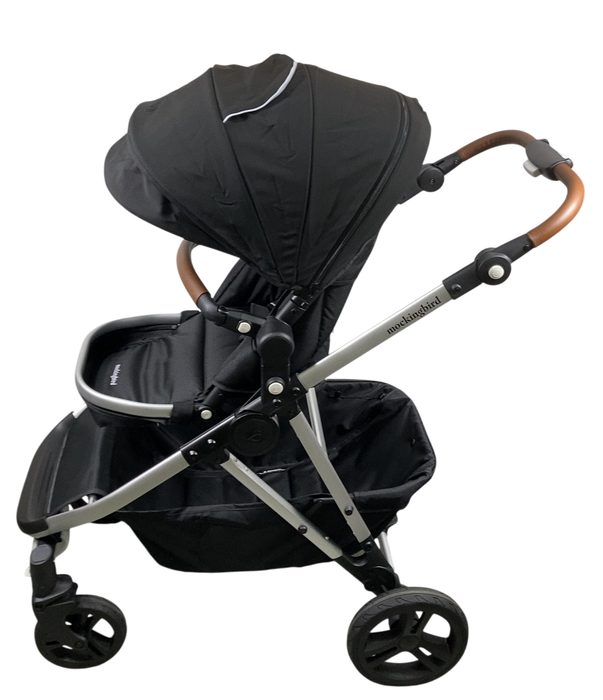 Shop Mockingbird Single to Double 2.0 Stroller, 2024, Black, Silver With Penny Leather, Watercolor Drops at GoodBuy Gear