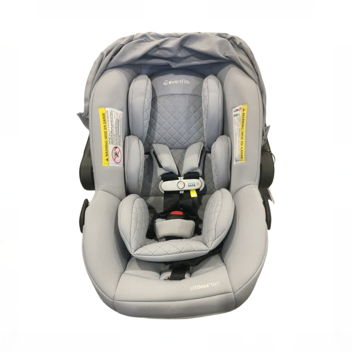 Shop Evenflo Litemax NXT Infant Car Seat with SensorSafe and SensorySoothe, 2025, Quartz at GoodBuy Gear