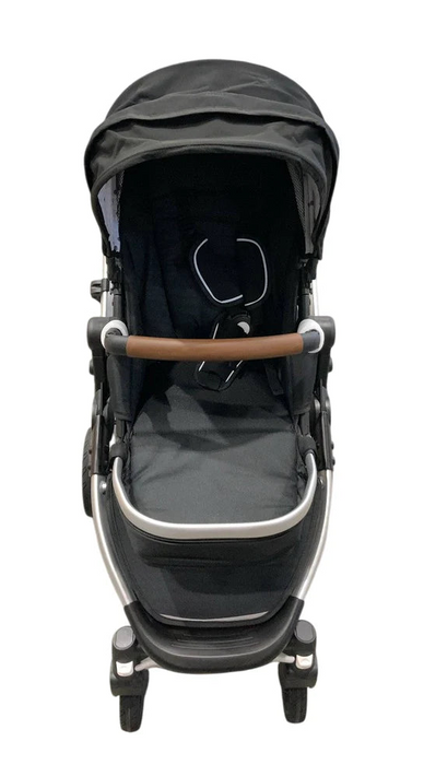 Mockingbird Single 2.0 Stroller, 2025, Black, Silver With Penny Leather, Watercolor Drops