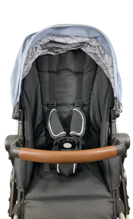 Shop Mockingbird Single to Double 2.0 Stroller, 2024, Silver With Penny Leather, Sky, Windowpane at GoodBuy Gear