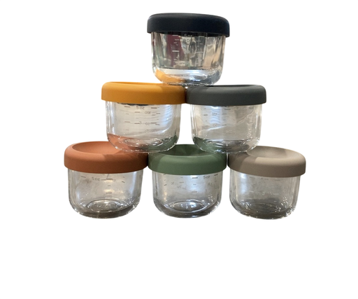 Shop Beaba 6 Pack Glass Baby Food Jars with Silicone Lids, 5 oz, Sunrise at GoodBuy Gear