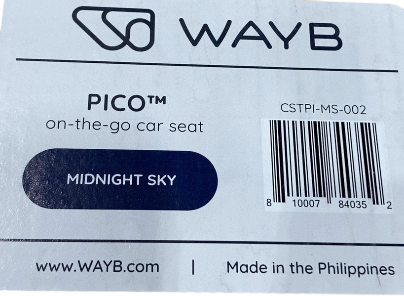 Shop WAYB Pico Portable Car Seat, 2023, Midnight Sky at GoodBuy Gear
