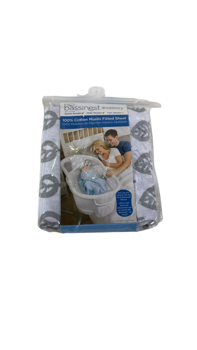 Shop Halo BassiNest Sleeper Fitted Sheet, Grey Leaf at GoodBuy Gear