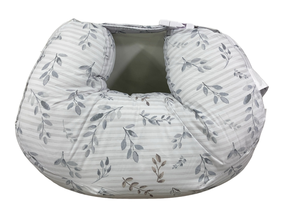 Shop Boppy Best Latch Breastfeeding Pillow, Grey Leaf Stripe at GoodBuy Gear