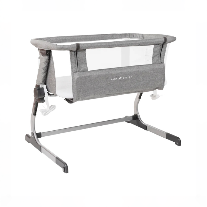 Shop Baby Delight Beside Me Dreamer Bassinet & Bedside Sleeper, Charcoal Tweed at GoodBuy Gear