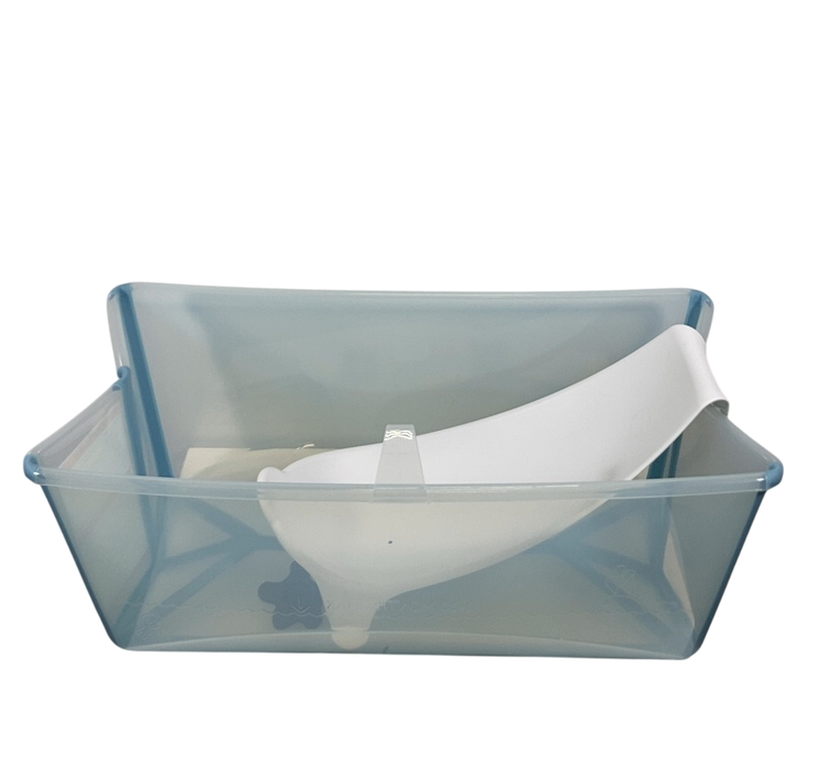 Shop Stokke Flexi Bath Bundle Pack, Regular, Transparent Ocean Blue at GoodBuy Gear