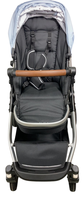 Shop Mockingbird Single to Double 2.0 Stroller, Sky, Watercolor Drops, Silver With Penny Leather, 2025 at GoodBuy Gear