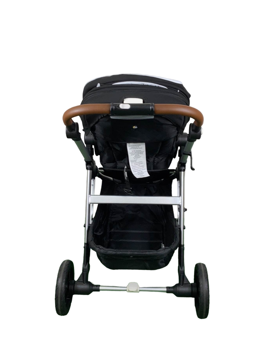 Mockingbird Single Stroller, Black, Watercolor Drops, Silver With Penny Leather, 2023