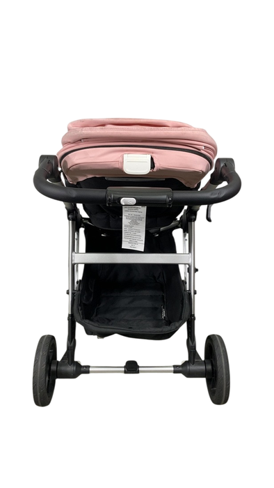 Shop Mockingbird Single 2.0 Stroller, 2024, Bloom, Silver With Black Leather, Watercolor Drops at GoodBuy Gear