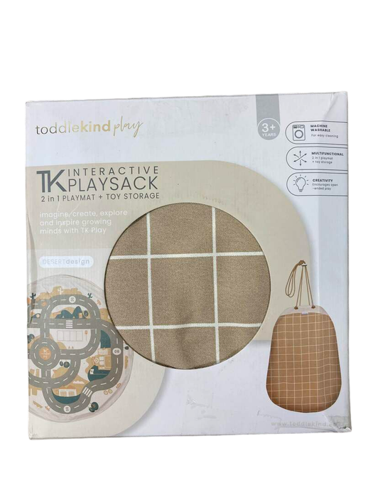 used Toddlekind 2-in-1 Playmat + Toy Bag, Desert City