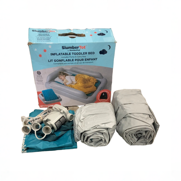 Shop SlumberPod SlumberTot Inflatable Toddler Bed, Gray/Teal at GoodBuy Gear