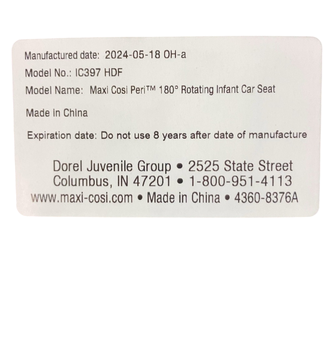 Shop Maxi-Cosi Peri 180 Rotating Infant Car Seat, 2024, Natural Heritage at GoodBuy Gear