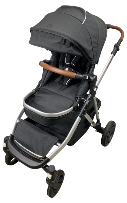 Shop Mockingbird Single to Double 2.0 Stroller, 2024, Black, Silver With Penny Leather, Windowpane at GoodBuy Gear