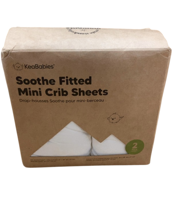 Shop KeaBabies Soothe Fitted Mini Crib Sheets, Soft White at GoodBuy Gear