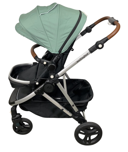 Shop Mockingbird Single to Double 2.0 Stroller, 2024, Sage, Silver With Penny Leather, Watercolor Drops at GoodBuy Gear
