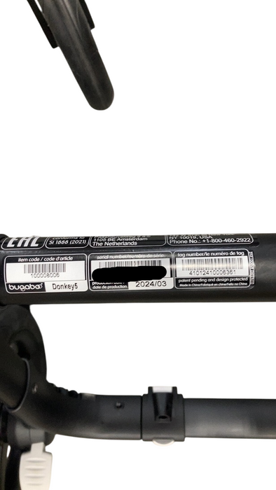 Shop Bugaboo Donkey 5 Duo Stroller Frame, Black, 2024, Frame and Side Basket at GoodBuy Gear