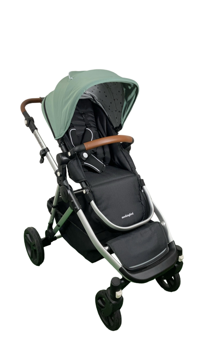 Shop Mockingbird Single to Double 2.0 Stroller, 2024, Sage, Silver With Penny Leather, Watercolor Drops at GoodBuy Gear