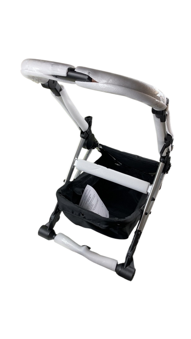 Mockingbird Single Stroller Frame, 2.0, 2025, Silver With Penny Leather