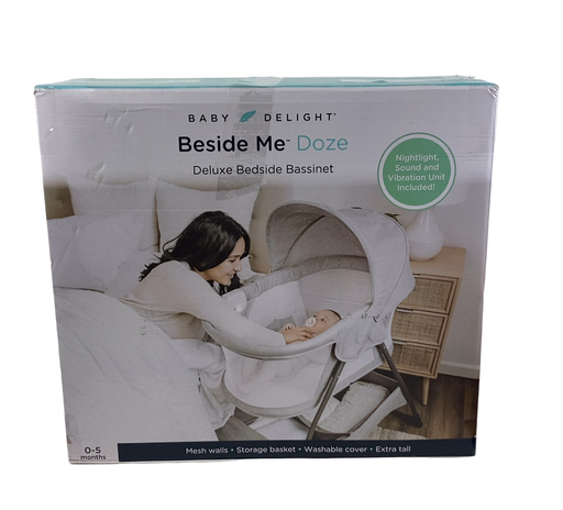 Shop Baby Delight Beside Me Doze Deluxe Bedside Bassinet Pebble Grey at GoodBuy Gear