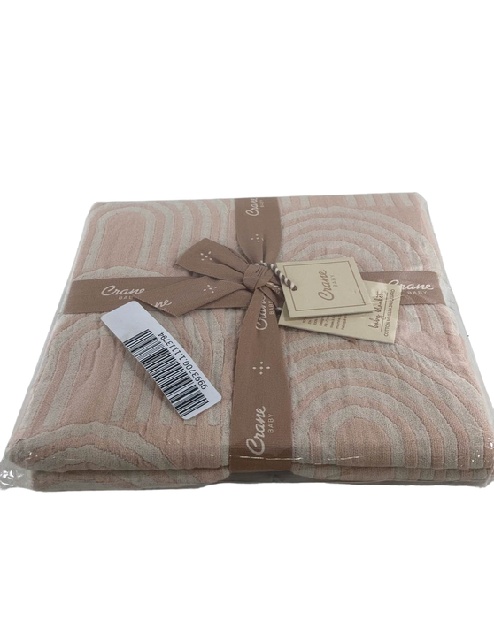 used Crane Baby Cotton Muslin Jacquard Blanket, Copper Moon