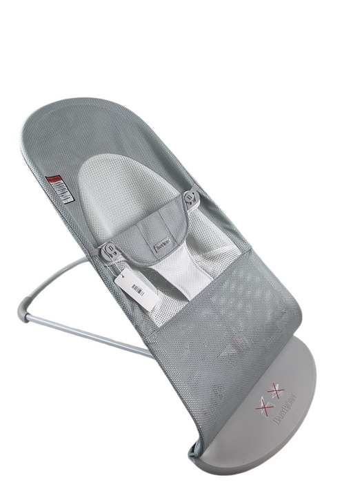Shop BabyBjorn Bouncer Balance Soft, Light Gray Frame, Silver White Mesh at GoodBuy Gear
