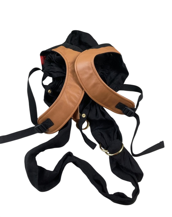Shop Sakura Bloom Scout Baby Carrier, Onyx and Cognac Leather at GoodBuy Gear