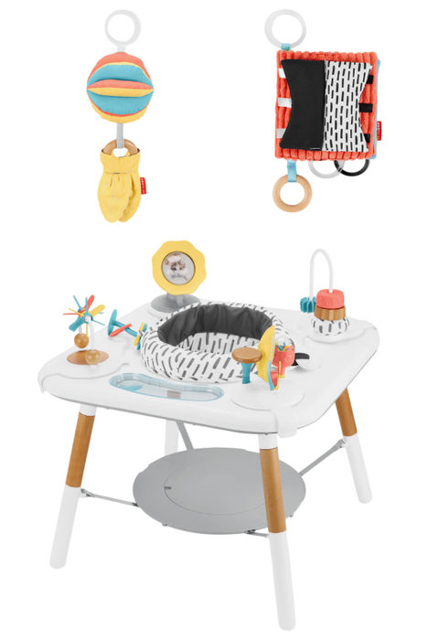 Shop Skip Hop Discoverosity Montessori-Inspired 3-Stage Activity Center & Play Table, with Toy Gift Set at GoodBuy Gear