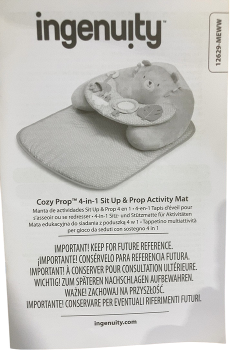 Shop Ingenuity Cozy Prop 4-in-1 Sit Up & Prop Activity Mat, Nate at GoodBuy Gear
