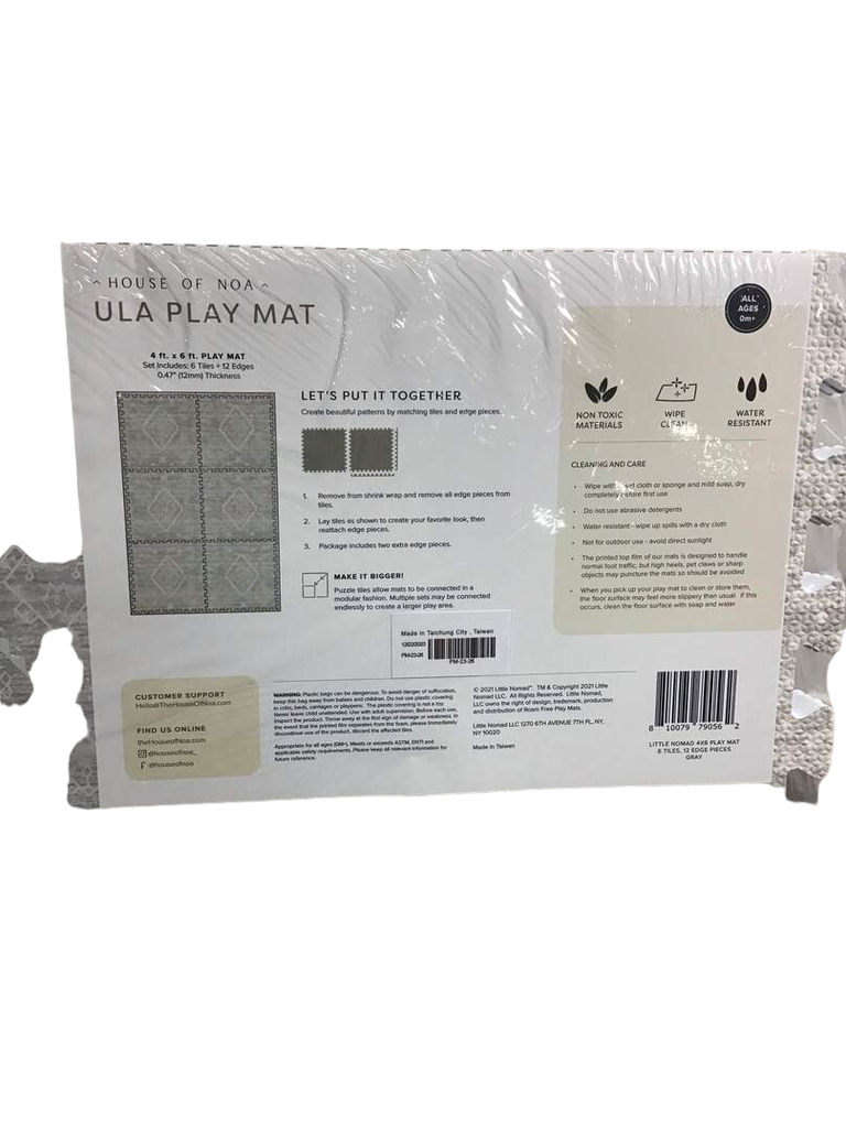 House Of Noa Little Nomad Play Mat, 4x6', UlaGrey