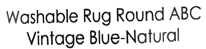 Shop Lorena Canals Round ABC Washable Rug 5', Vintage Blue at GoodBuy Gear