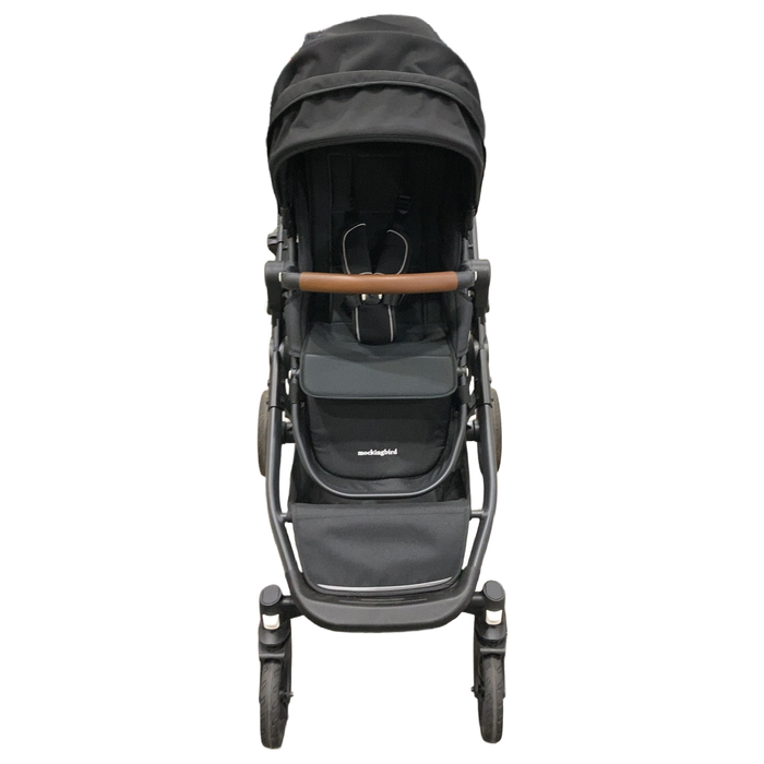 Shop Mockingbird Single to Double 3.0 Stroller, 2025, Charcoal with Penny Leather, Solid Black at GoodBuy Gear