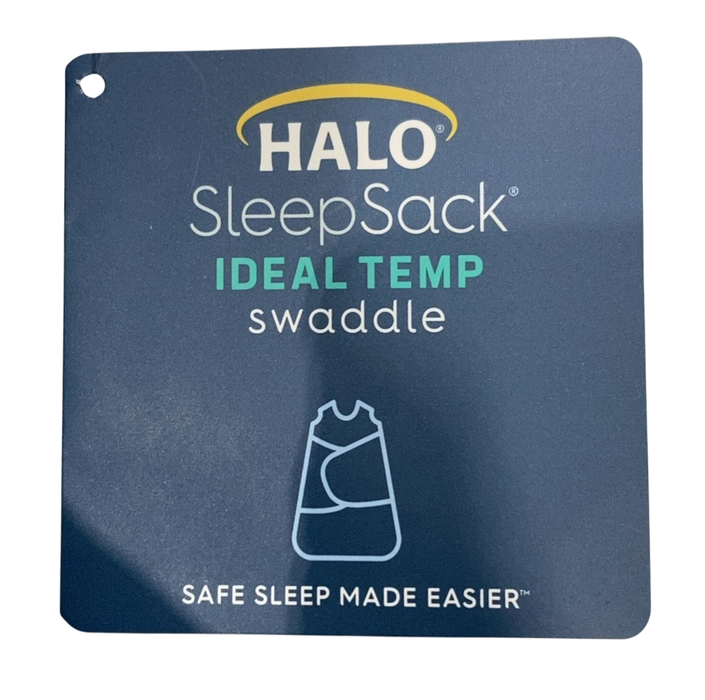 Shop Halo Ideal Temp Swaddle, Small, Grey/Aqua at GoodBuy Gear