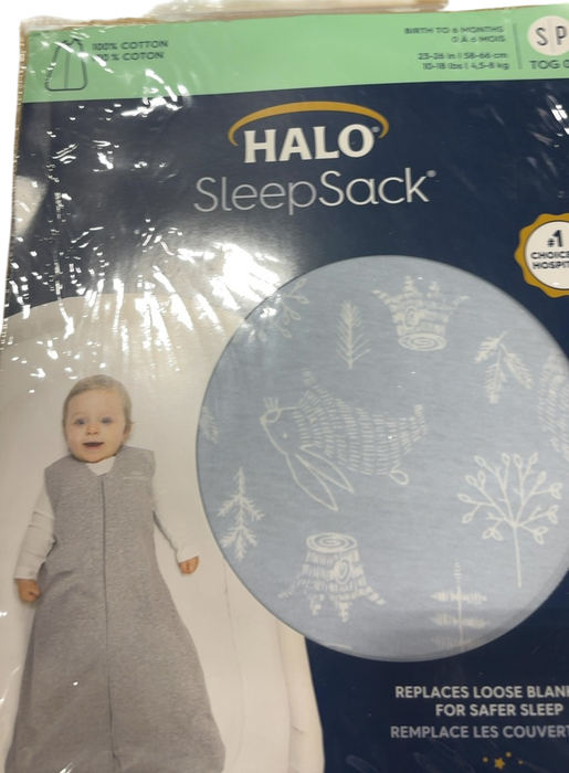 Shop Halo Cotton Sleepsack, S, Blue Woodland Etch at GoodBuy Gear