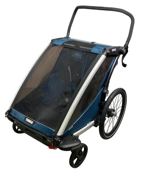 Shop Thule Chariot Cross Bike Trailer Stroller 2 Seat, 2021, Majolica Blue at GoodBuy Gear