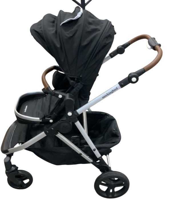 Shop Mockingbird Single to Double 2.0 Stroller, Black, Windowpane, Silver With Penny Leather, 2025 at GoodBuy Gear