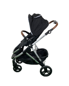 secondhand Mockingbird Single Stroller, 2023, Black, Watercolor Drops, Silver With Penny Leather