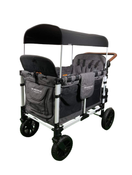 secondhand Wonderfold W4 Luxe Quad Stroller Wagon, Charcoal Grey with White Frame, 2022