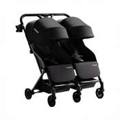 Shop Mompush Lithe Double Stroller, 2026, Black at GoodBuy Gear