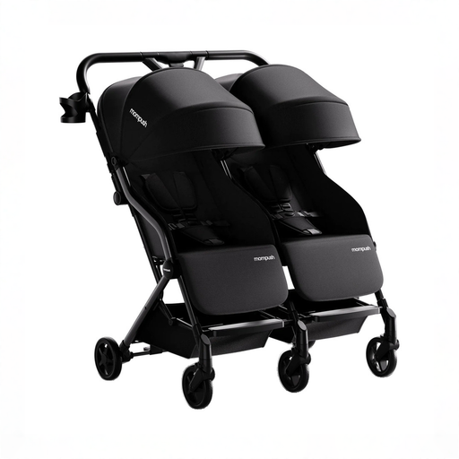 Shop Mompush Lithe Double Stroller, 2026, Black at GoodBuy Gear