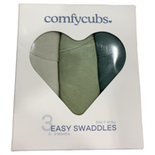 Shop DRAFT - Comfy Cubs Easy Swaddle Blankets 3 Pack, Stone, Sage& Azul at GoodBuy Gear