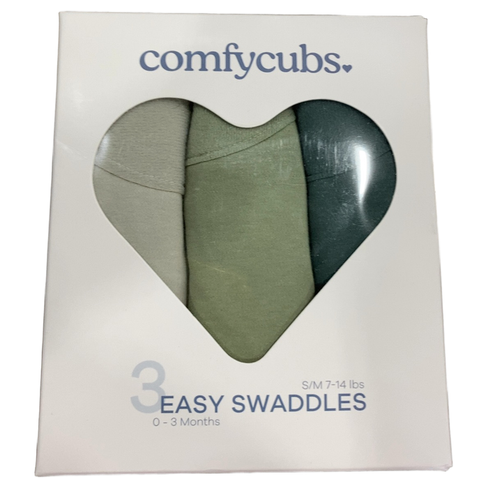 Shop DRAFT - Comfy Cubs Easy Swaddle Blankets 3 Pack, Stone, Sage& Azul at GoodBuy Gear