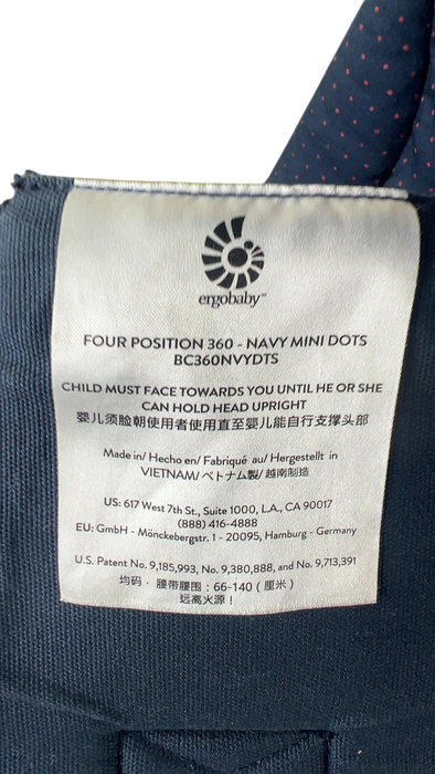 Shop Ergobaby Four Position 360 Baby Carrier, Navy Mini Dots at GoodBuy Gear