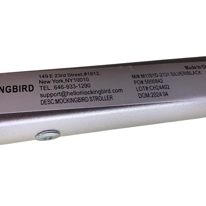 Shop Mockingbird Single 2.0 Stroller, Black, Windowpane, Silver With Black Leather, 2024 at GoodBuy Gear