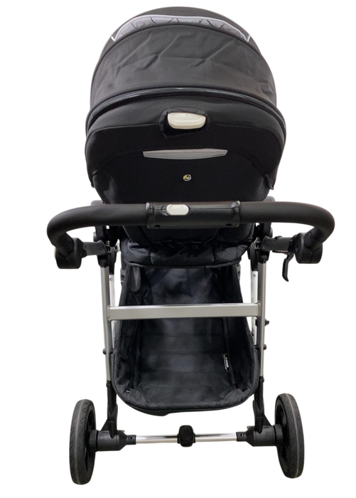 Shop Mockingbird Single to Double 2.0 Stroller, 2024, Black, Silver With Black Leather, Windowpane at GoodBuy Gear
