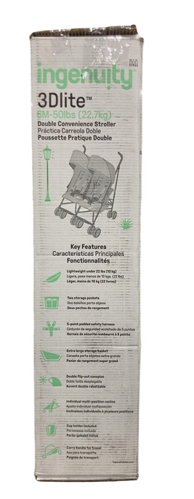 Shop Summer By Ingenuity 3Dlite Double Convenience Stroller, Black, Date unknown at GoodBuy Gear
